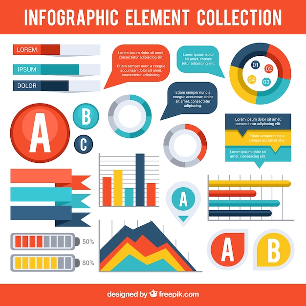 Set de elementos de infografía