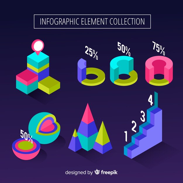 Set de elementos de infografía
