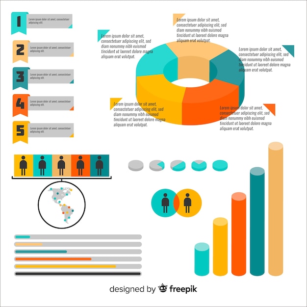 Set de elementos de infografía