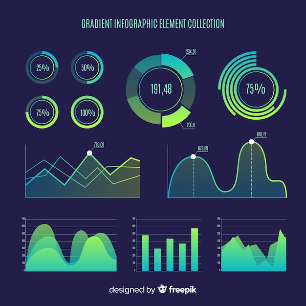 Set de elementos de infografía