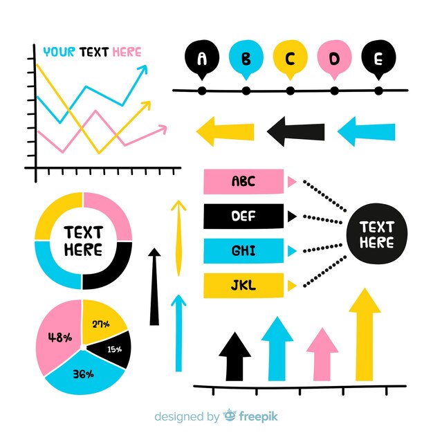 Set de elementos de infografía