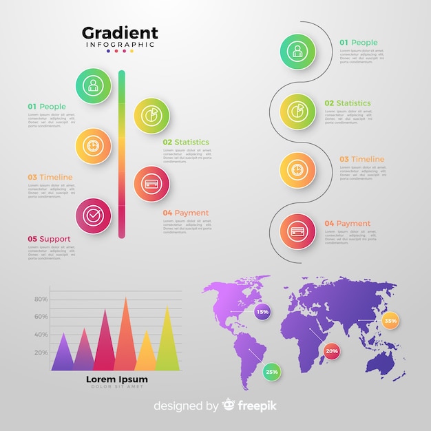 Set de elementos de infografía