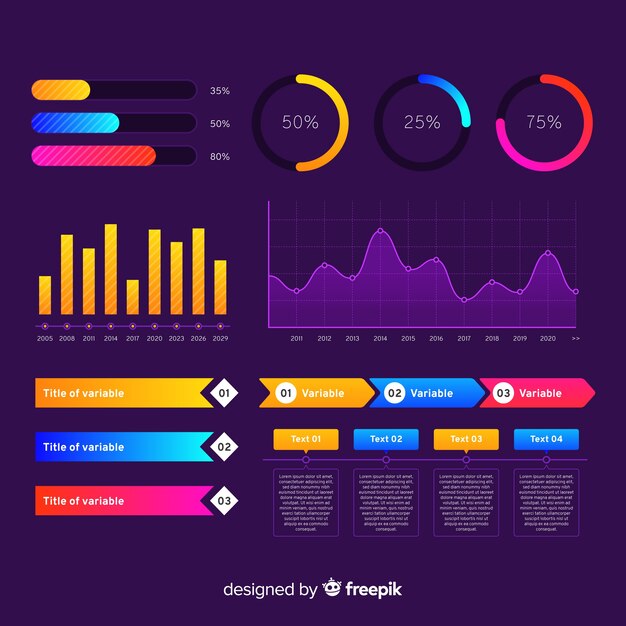Set de elementos de infografía
