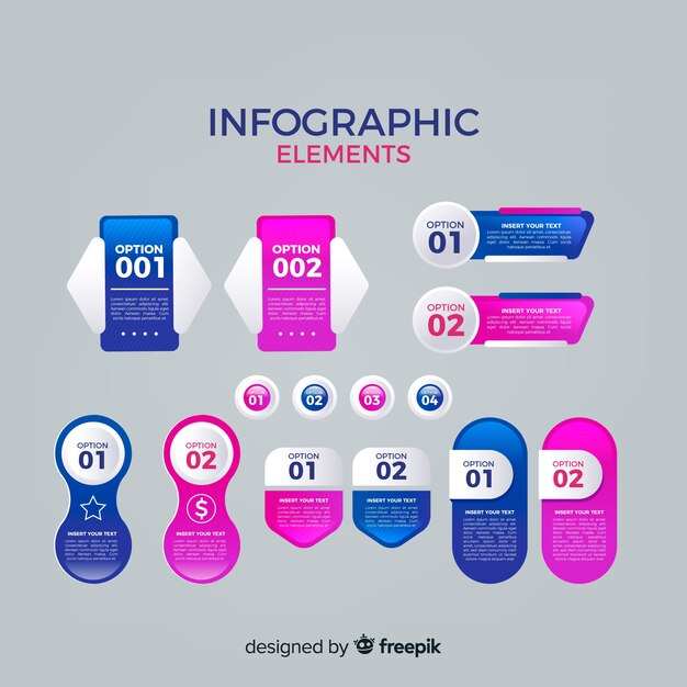Set de elementos de infografía