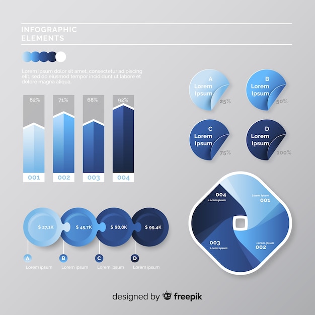 Set de elementos de infografía