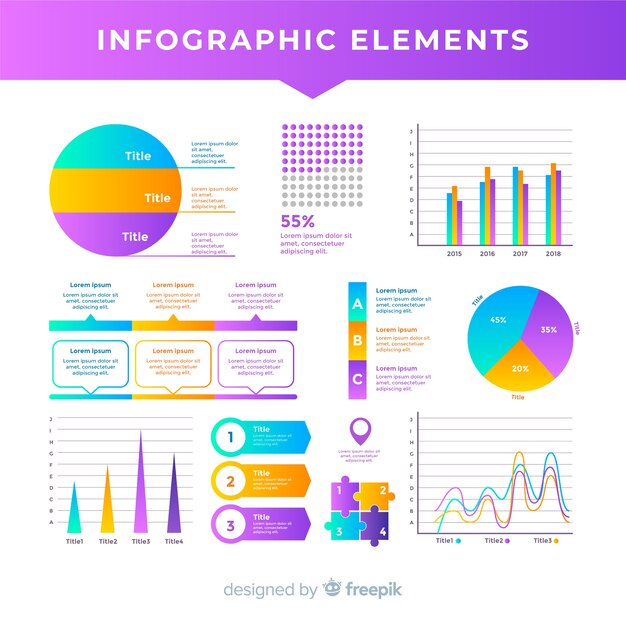 Set de elementos de infografía