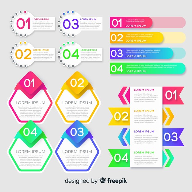 Set de elementos de infografía