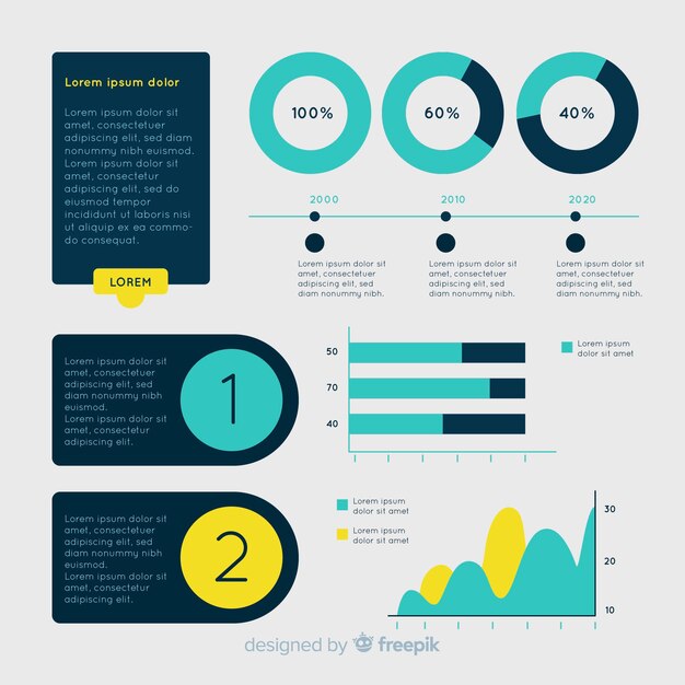Set de elementos de infografía