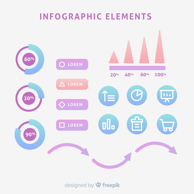 Set de elementos de infografía