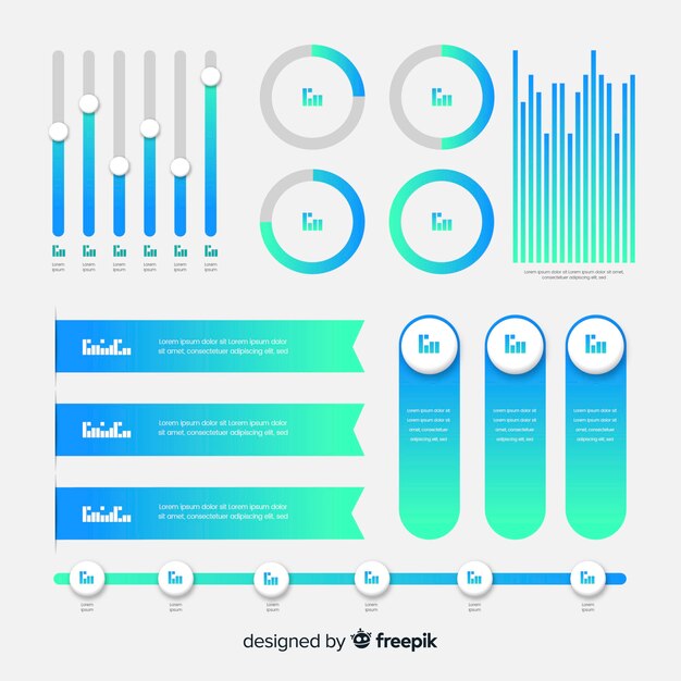 Set de elementos de infografía