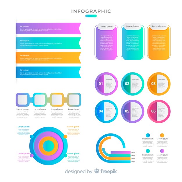 Set de elementos de infografía