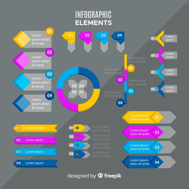 Set de elementos de infografía