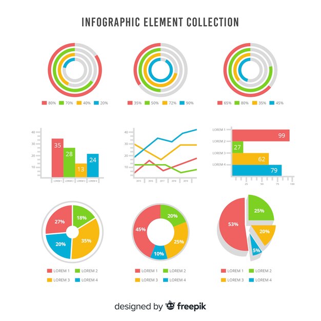 Set de elementos de infografía