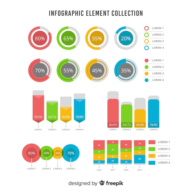 Set de elementos de infografía