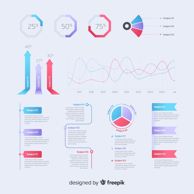 Set de elementos de infografía