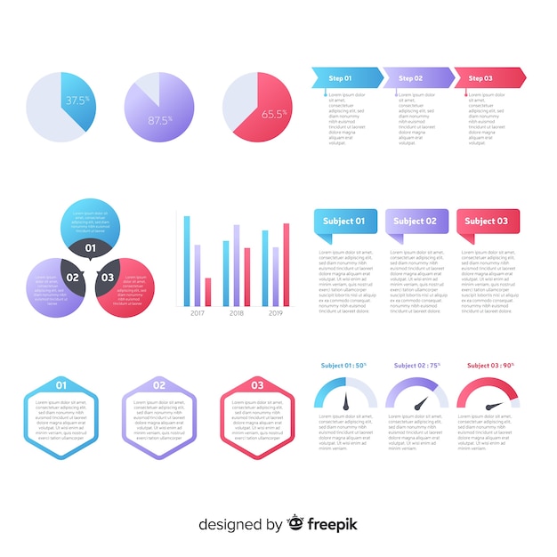 Set de elementos de infografía