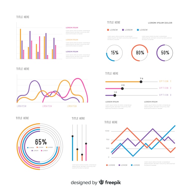 Vector gratuito set de elementos de infografía