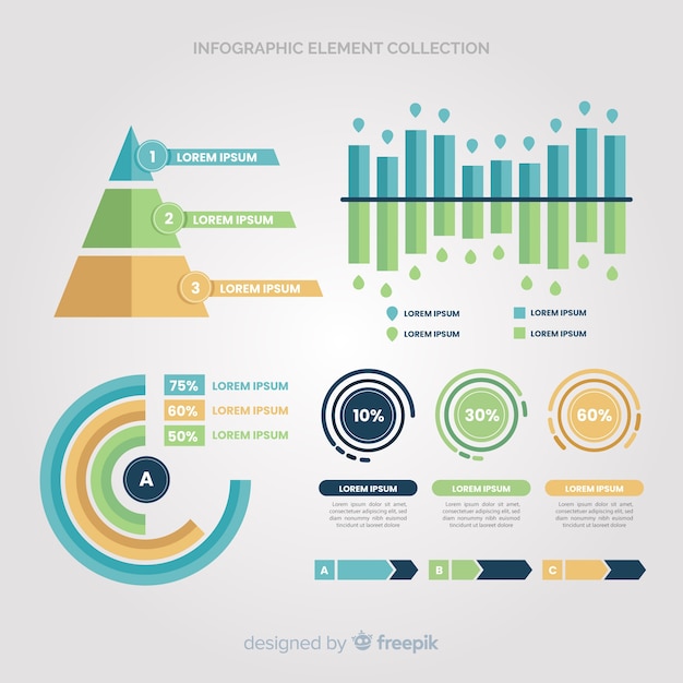 Set de elementos de infografía