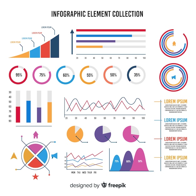 Set de elementos de infografía