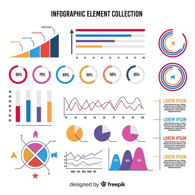 Set de elementos de infografía