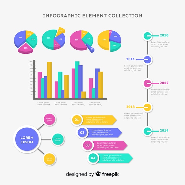 Set de elementos de infografía