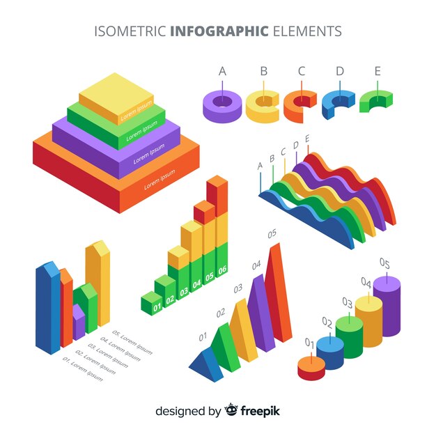 Set de elementos de infografía
