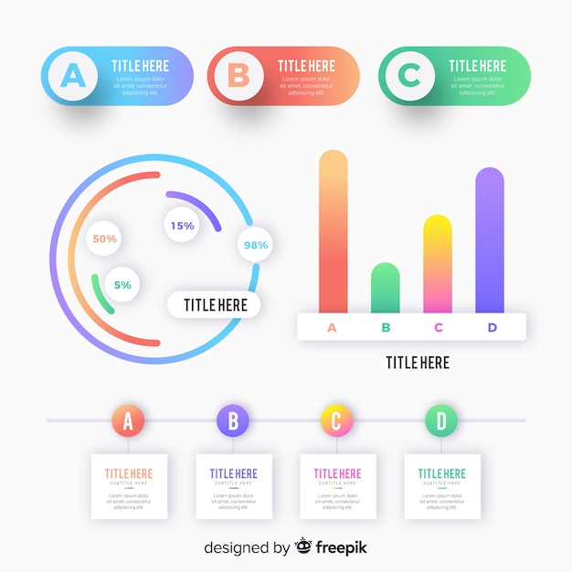 Set de elementos de infografía