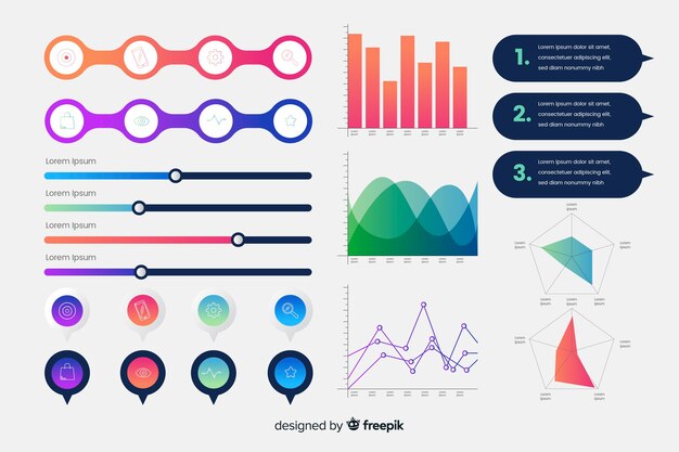 Set de elementos de infografía