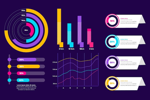 Set de elementos de infografía