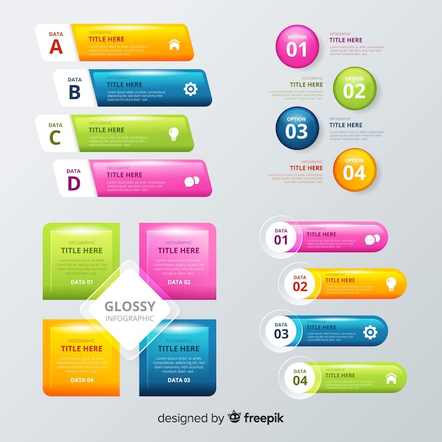 Set de elementos de infografía