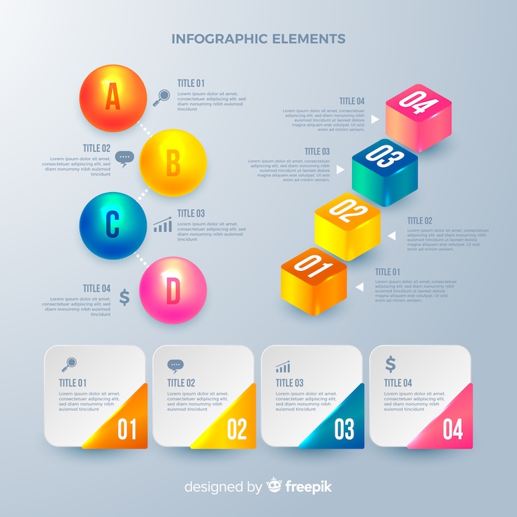Vector gratuito set de elementos de infografía