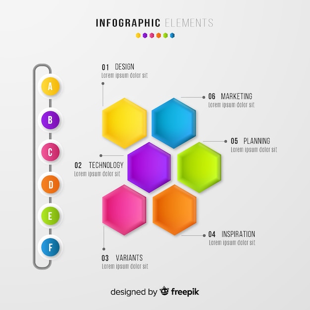 Set de elementos de infografía