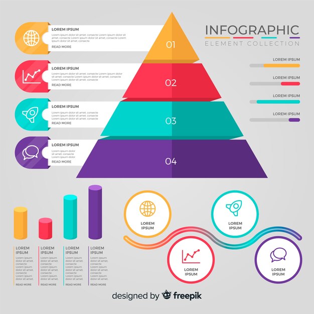 Set de elementos de infografía