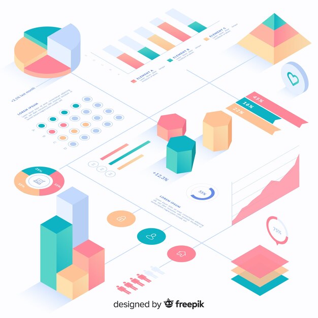 Set de elementos de infografía