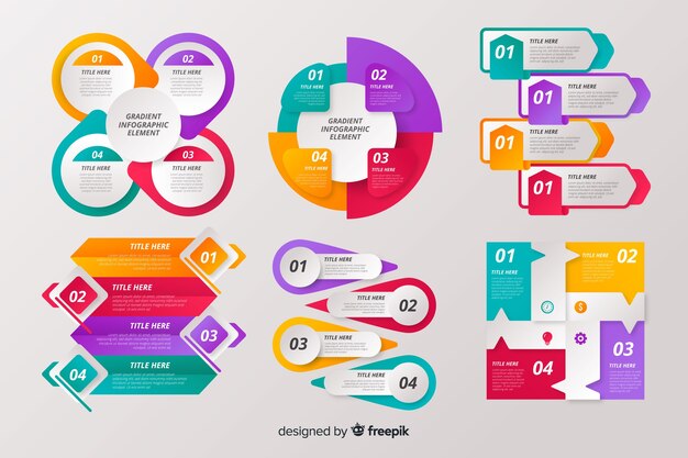 Set de elementos de infografía