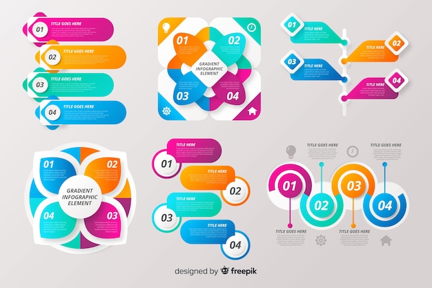 Set de elementos de infografía