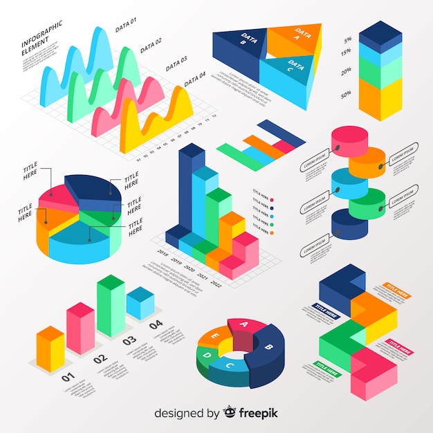 Set de elementos de infografía