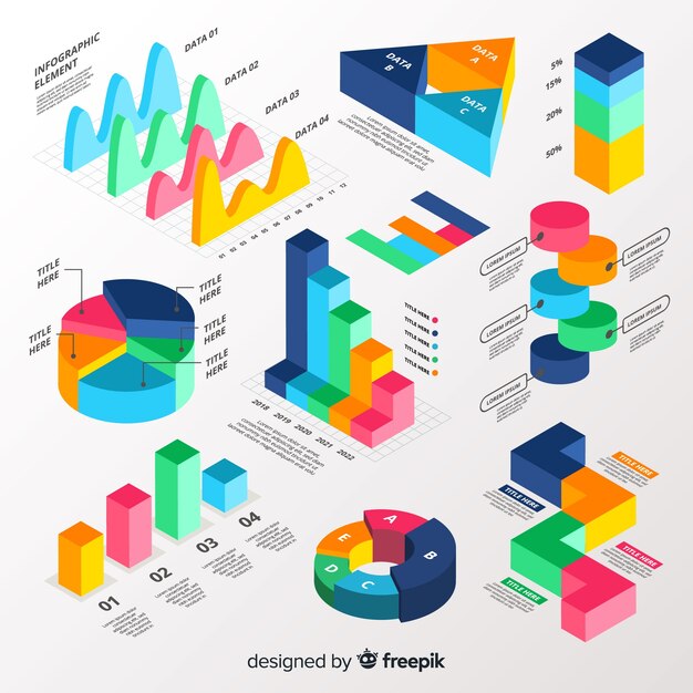 Set de elementos de infografía