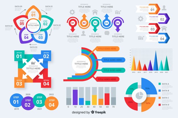 Set de elementos de infografía