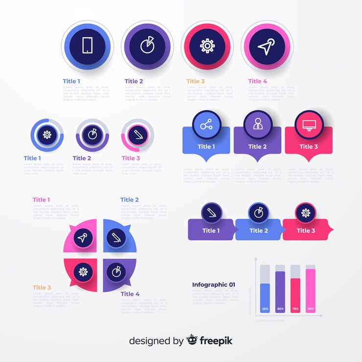 Vector gratuito set de elementos de infografía