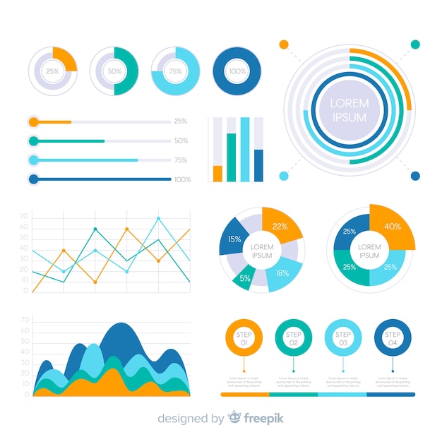 Set de elementos de infografía