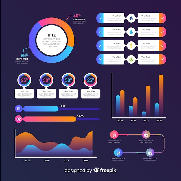 Set de elementos de infografía