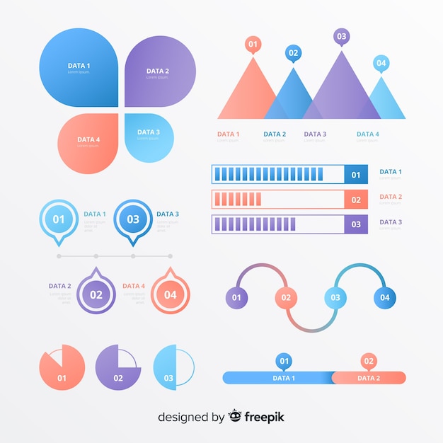 Set de elementos de infografía