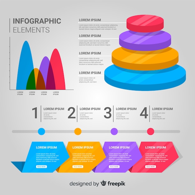 Set de elementos de infografías