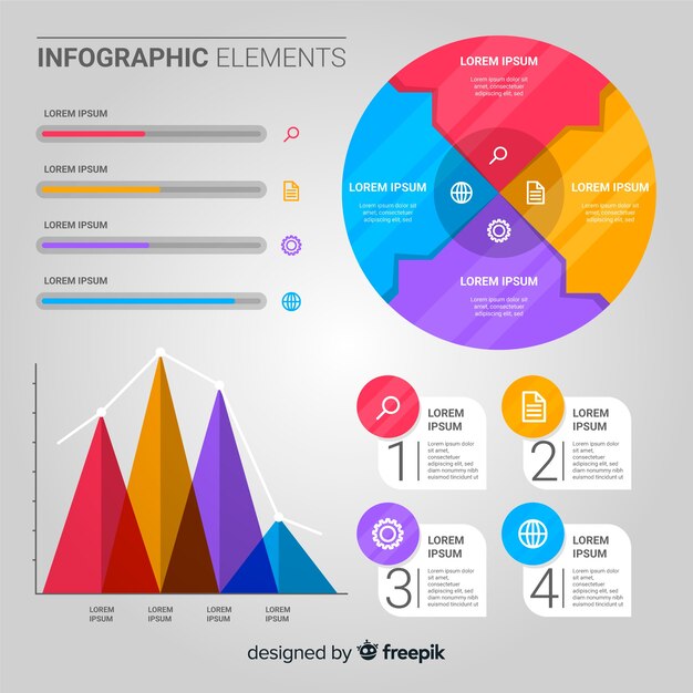 Set de elementos de infografías