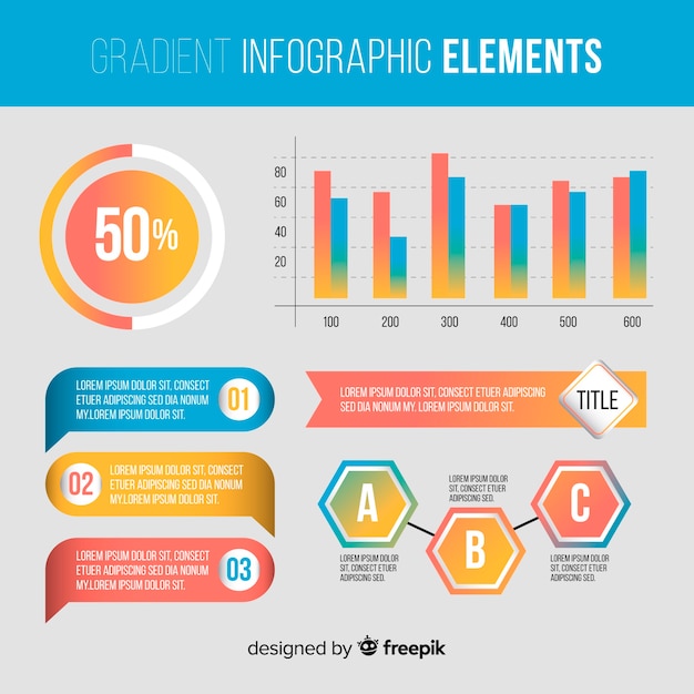 Set de elementos de infografías