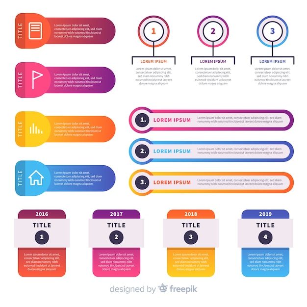 Set de elementos de infografías