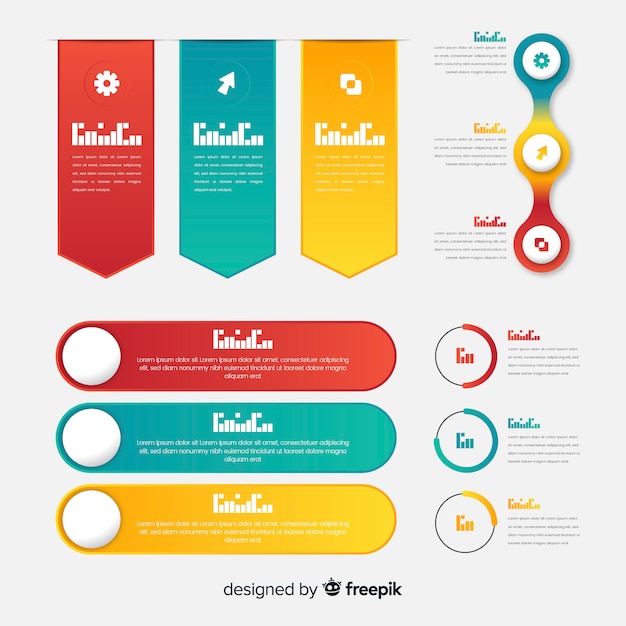 Set de elementos de infografías