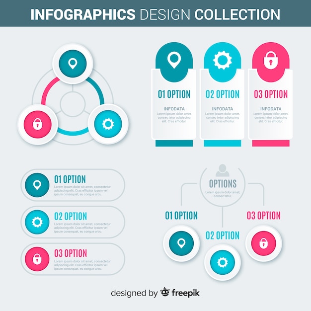 Vector gratuito set de elementos de infografías