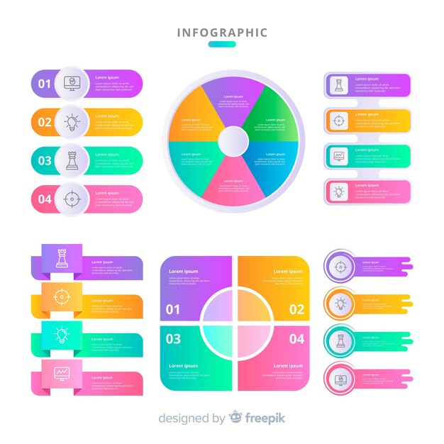 Set de elementos de infografías
